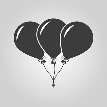 recommend clip art: The balloons icon. Fun and celebration, birthday symbol. Flat