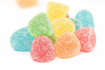 Jelly candies in sugar.