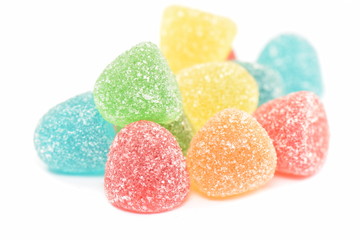 Jelly candies in sugar.