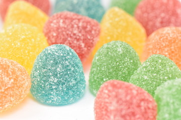 Jelly candies in sugar.