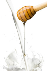 Milk Splash With Honey Drop