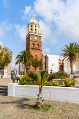 Fototapeta na wymiar Famous church Nuestra Senora de Guadalupe in Teguise town, Lanzarote island, Canary Islands, Spain