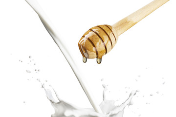 Milk Splash With Honey Drop
