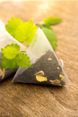 Teabags with melissa (mint)