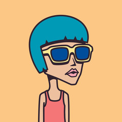 Glamorous fashion character