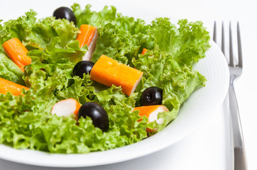 Ensalada de palitos de cangrejo