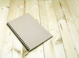 notebook on the table