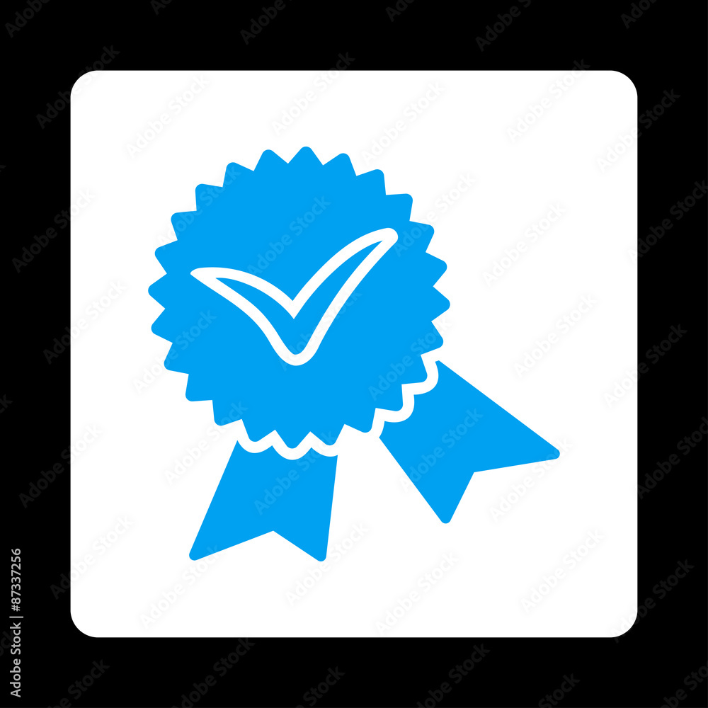 Poster validation seal icon from award buttons overcolor set