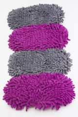 microfiber duster as hair isolated on white