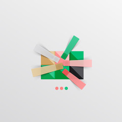 Modern abstract geometric info banner