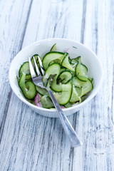 Portion of Cucumber Salad