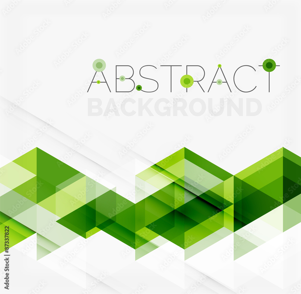 Poster abstract geometric background. modern overlapping triangles