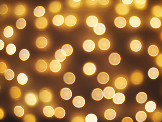 Abstract defocused and blur bokeh of small yellow flames