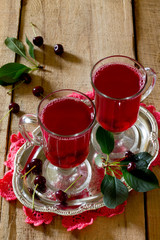 Sweet homemade cherry compote