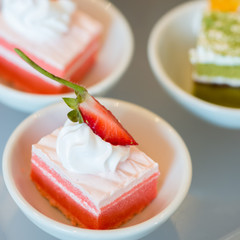 Cocktail party with variety of desserts and food