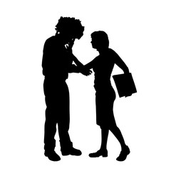 Vector silhouette of a couple.