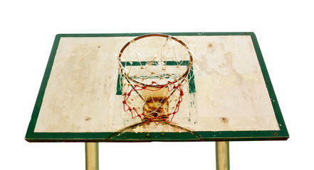 Basketball hoop isolated on white background