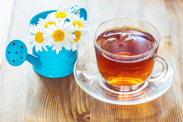 Cup of tea with chamomile