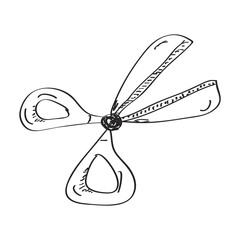 Simple doodle of a pair of scissors