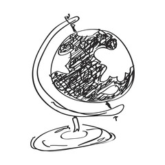 Simple doodle of a globe