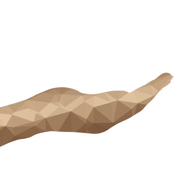 low poly hand