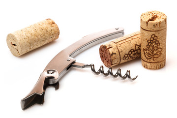 Corkscrew and corks