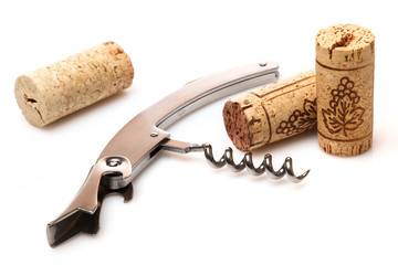 Corkscrew and corks