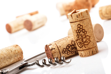 Corkscrew and corks