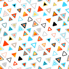 Bright Colorful Seamless Geometric Pattern With Triangles