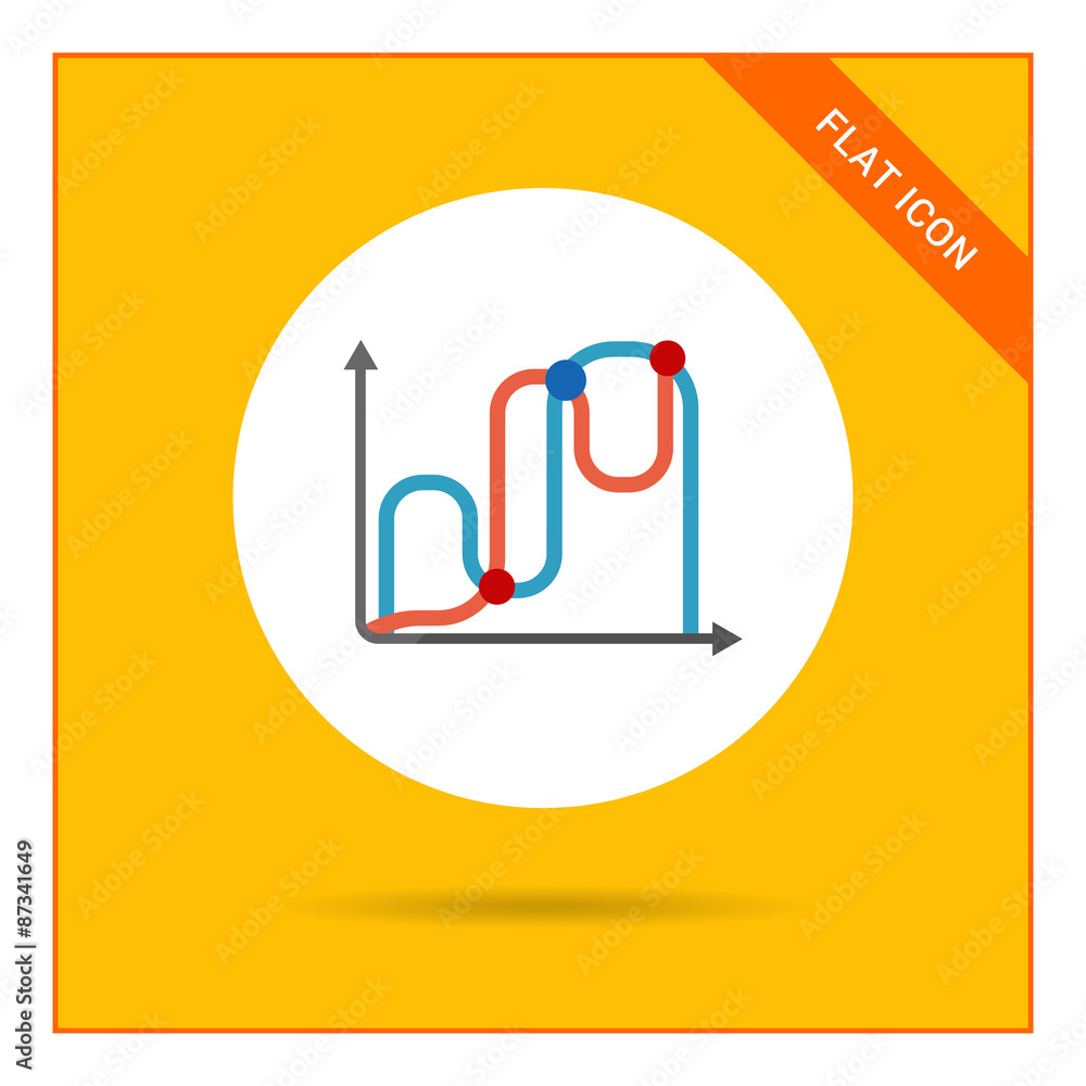 Poster line graphs icon