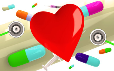 Medical background in abstract style