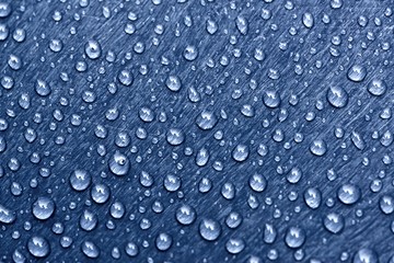 Water drops background. Blue.