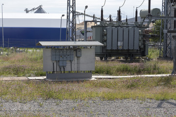 An elecitrical switch cabinett on a factory