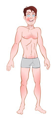 vector picture exposed nice men in pants