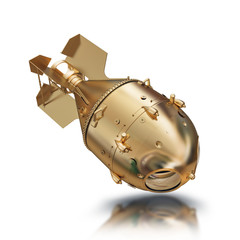 illustration Gold aerial bomb solated