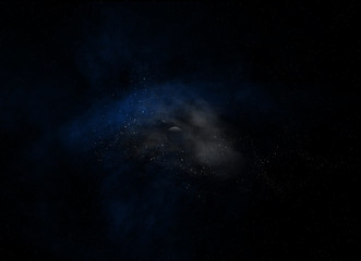 Space Galaxy with Planets