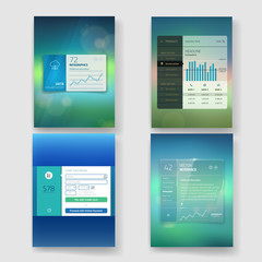 Modern user interface screen template for mobile smart phone or