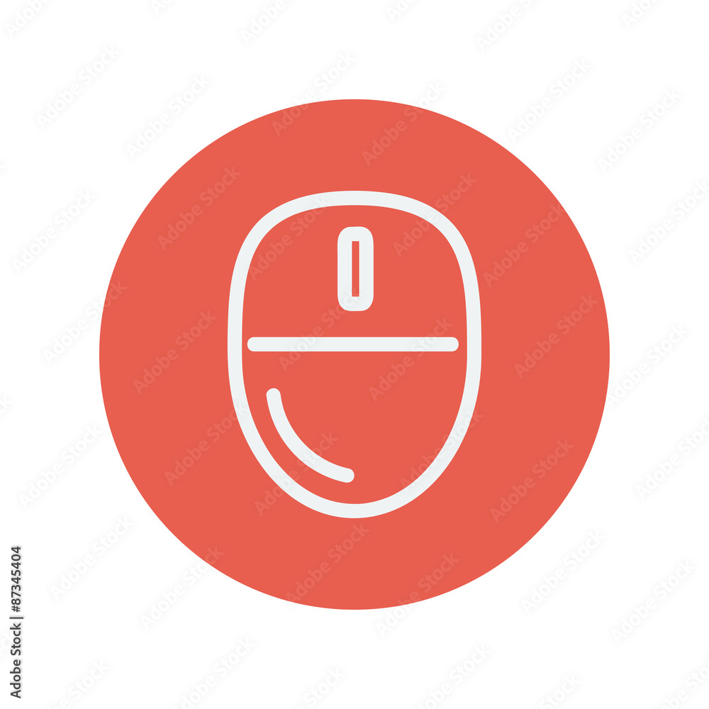 Poster computer mouse thin line icon