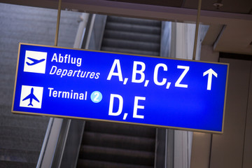 german airport sign