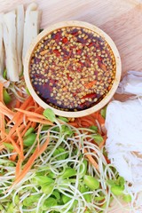 salad spicy young green sunflowers seedling - asia food