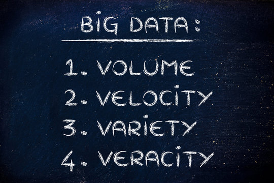 big data: volume, velocity, variety, veracity