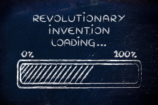 Revolutionary Invention Loading, Progress Bar Illustration