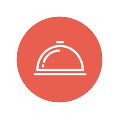 Food cover thin line icon