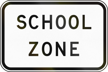 An Australian warning sign - School Zone