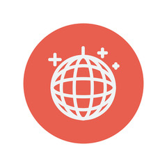 Disco ball thin line icon