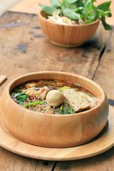 Beef noodles in soup asian style