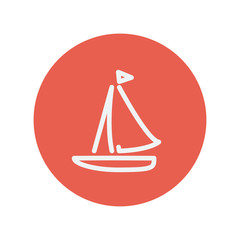 Sailboat thin line icon