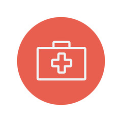 Fototapeta premium First aid kit thin line icon