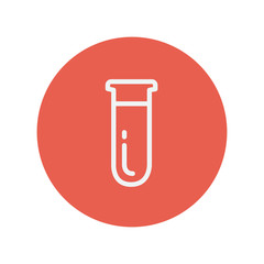 Test tube thin line icon