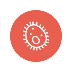 Bacteria thin line icon